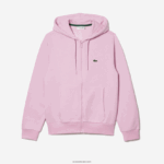 Lacoste סווטשירט צמר עם רוכסן בכיס קנגורו DZ4D0D1149 ורוד z4h גברים - Image 5