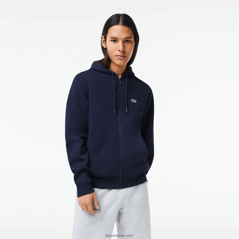lacoste_d7a1d795d795d798d7a9d799d7a8d798_d7a6d79ed7a8_d7a2d79d_d7a8d795d79bd7a1d79f_d791d79bd799d7a1_d7a7d7a0d792d795d7a8d79.png Lacoste סווטשירט צמר עם רוכסן בכיס קנגורו DZ4D0D297 כחול כהה 166 גברים - Image 1