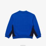 Lacoste סווטשירט צמר צווארון DZ4D0D3265 כחול כהה mt5 בנים - Image 2