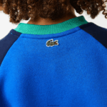 Lacoste סווטשירט קולור בלוק ממותג DZ4D0D3194 כחול כהה ירוק 7w2 בנים - Image 6