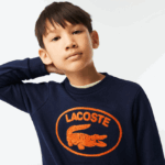 Lacoste סווטשירט קולורבלוק ממותג ניגודי DZ4D0D3056 כחול כהה 166 ילדים - Image 2