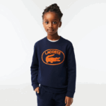 Lacoste סווטשירט קולורבלוק ממותג ניגודי DZ4D0D3056 כחול כהה 166 ילדים - Image 4
