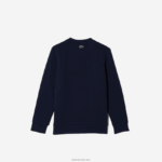 Lacoste סווטשירט קולורבלוק ממותג ניגודי DZ4D0D3056 כחול כהה 166 ילדים - Image 6