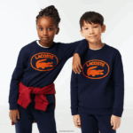Lacoste סווטשירט קולורבלוק ממותג ניגודי DZ4D0D3056 כחול כהה 166 ילדים