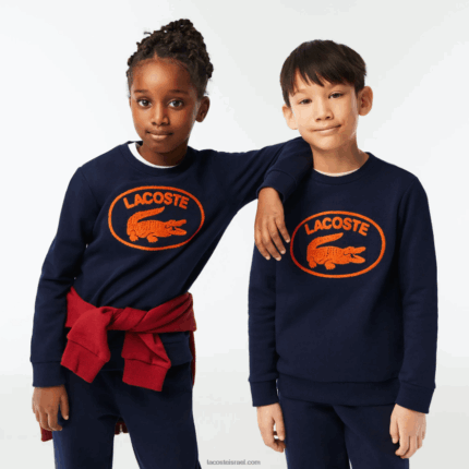 Lacoste סווטשירט קולורבלוק ממותג ניגודי DZ4D0D3056 כחול כהה 166 ילדים