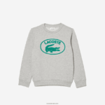 Lacoste סווטשירט קולורבלוק ממותג ניגודי DZ4D0D3057 chine אפור cca ילדים