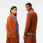 Lacoste סווטשירט קטיפה עם רוכסן בכושר רגיל DZ4D0D1117 חום 3pb גברים - Image 3