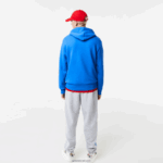 Lacoste סווטשירט קפוצ'ון בהדפס אפקט קומי DZ4D0D1134 כחול k1q גברים - Image 3