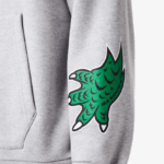 Lacoste סווטשירט קפוצ'ון בהדפס אפקט קומי DZ4D0D1133 chine אפור cca גברים - Image 6