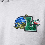 Lacoste סווטשירט קפוצ'ון בהדפס אפקט קומי DZ4D0D1133 chine אפור cca גברים - Image 7