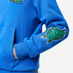 Lacoste סווטשירט קפוצ'ון בהדפס אפקט קומי DZ4D0D1134 כחול k1q גברים - Image 7