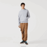 Lacoste סווטשירט קפוצ'ון בכושר קלאסי DZ4D0D1224 chine אפור cca גברים
