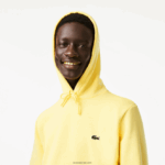 Lacoste סווטשירט קפוצ'ון מכותנה אורגנית DZ4D0D310 צהוב 107 גברים - Image 2