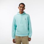 Lacoste סווטשירט קפוצ'ון מכותנה אורגנית DZ4D0D294 מנטה lgf גברים