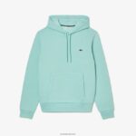 Lacoste סווטשירט קפוצ'ון מכותנה אורגנית DZ4D0D294 מנטה lgf גברים - Image 3