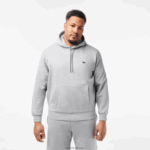 Lacoste סווטשירט קפוצ'ון מכותנה אורגנית DZ4D0D288 chine אפור cca גברים - Image 6