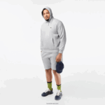 Lacoste סווטשירט קפוצ'ון מכותנה אורגנית DZ4D0D288 chine אפור cca גברים - Image 7