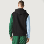 Lacoste סווטשירט קפוצ'ון עם רוכסן בהתאמה קלאסית DZ4D0D1081 שחור כחול ירוק אה גברים - Image 3