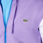 Lacoste סווטשירט קפוצ'ון עם רוכסן בהתאמה קלאסית DZ4D0D1082 סגול שחור לבן כחול 896 גברים - Image 6