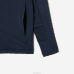 Lacoste סווטשירט קפוצ'ון עם רוכסן ספורטיבי עם צווארון גבוה DZ4D0D335 כחול שי גברים - Image 5