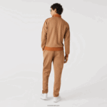 Lacoste סווטשירט רוכסן בהתאמה רגילה בהדפס מונוגרמה DZ4D0D277 בז' חום zwm גברים - Image 3