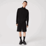 Lacoste סווטשירט רוכסן בתערובת כותנה בצווארון גבוה DZ4D0D1023 שחור 031 גברים - Image 2