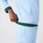 Lacoste סווטשירט תערובת כותנה עם קפוצ'ון בגזרה רופפת DZ4D0D2528 כחול hbp נשים - Image 5