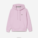 Lacoste סווטשירט תערובת כותנה עם קפוצ'ון בגזרה רופפת DZ4D0D2530 ורוד z4h נשים - Image 5