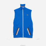 Lacoste סווטשירט ripstop עם רוכסן טניס DZ4D0D339 כחול לבן כחול ag1 גברים - Image 2