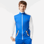 Lacoste סווטשירט ripstop עם רוכסן טניס DZ4D0D339 כחול לבן כחול ag1 גברים