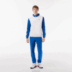 Lacoste סט ג'וגר טניס בכושר רגיל DZ4D0D341 לבן כחול לבן wmi גברים
