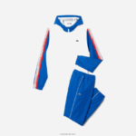 Lacoste סט ג'וגר טניס בכושר רגיל DZ4D0D341 לבן כחול לבן wmi גברים - Image 5