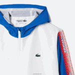 Lacoste סט ג'וגר טניס בכושר רגיל DZ4D0D341 לבן כחול לבן wmi גברים - Image 8