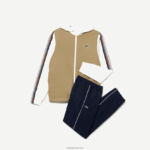 Lacoste סט ג'וגר טניס בכושר רגיל DZ4D0D342 בז' כחול נייבי לבן 8x2 גברים - Image 4