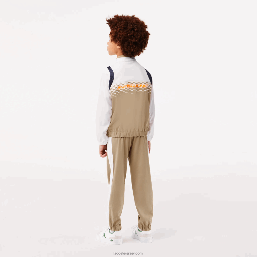 Lacoste סט טניס x daniil medvedev ג'וגר DZ4D0D3042 בז' לבן כחול כתום wri בנים - Image 4