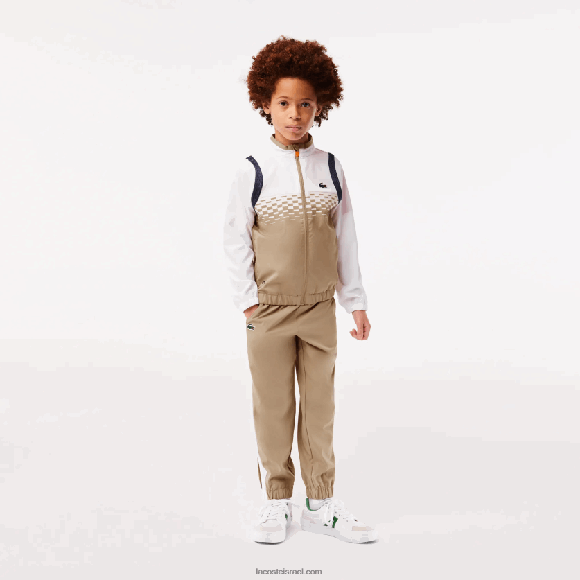 Lacoste סט טניס x daniil medvedev ג'וגר DZ4D0D3042 בז' לבן כחול כתום wri בנים - Image 1