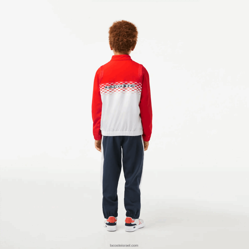 Lacoste סט טניס x daniil medvedev ג'וגר DZ4D0D3043 אדום לבן כחול cf1 בנים - Image 3