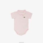 Lacoste סט מארז כותנה אורגנית לתינוק DZ4D0D2987 ורוד בהיר t03 ילדים