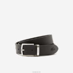 Lacoste סט מתנה לחגורת סיכה וחגורת אבזם שטוח DZ4D0D2112 נואר מרון 371 גברים