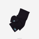 Lacoste סט מתנה של כיפה וצעיף מצמר מצולע DZ4D0D1691 כחול כהה 166 נשים - Image 2