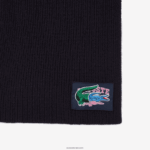 Lacoste סט מתנה של כיפה וצעיף מצמר מצולע DZ4D0D1691 כחול כהה 166 נשים - Image 5