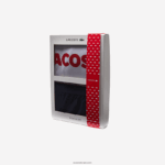 Lacoste סט פיג'מה ארוכה מכותנה מתיחה קולורבלוק DZ4D0D1510 אפור סיני נייבי לבן אדום 4ty גברים - Image 5