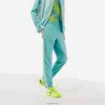 Lacoste סט ריצוף טניס עם צוואר גבוה DZ4D0D27 ירוק בהיר לבן צהוב שיה גברים - Image 4