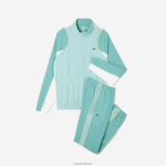 Lacoste סט ריצוף טניס עם צוואר גבוה DZ4D0D27 ירוק בהיר לבן צהוב שיה גברים - Image 5
