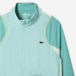 Lacoste סט ריצוף טניס עם צוואר גבוה DZ4D0D27 ירוק בהיר לבן צהוב שיה גברים - Image 8