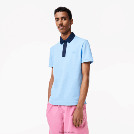 Lacoste סמארט פריז כותנה אורגנית פיקה פולו DZ4D0D193 כחול כהה cm9 גברים