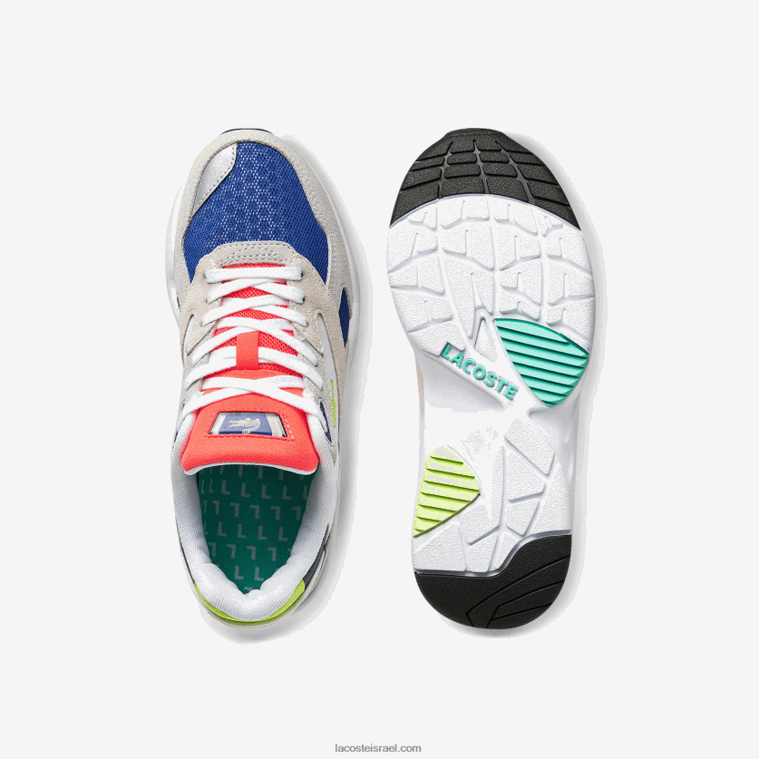 Lacoste סניקרס טקסטיל מסוג storm 96 lo colorblock DZ4D0D2740 אפור בהיר וירוק בהיר lg1 נשים - Image 4