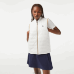 Lacoste ספורט גולף אפוד הפיך DZ4D0D2429 זיג לבן בז' נשים