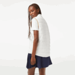 Lacoste ספורט גולף אפוד הפיך DZ4D0D2429 זיג לבן בז' נשים - Image 3