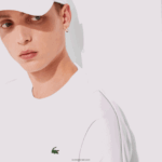 Lacoste ספורט גרפי להקות חולצת פיקה צווארון DZ4D0D1922 לבן צהוב כתום d0v גברים - Image 4